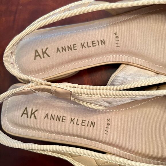 NWOB Anne Klein iFlex Quilted Slingback Ballet Style Flats Shoes Nude Size 9.5 - Picture 3 of 6